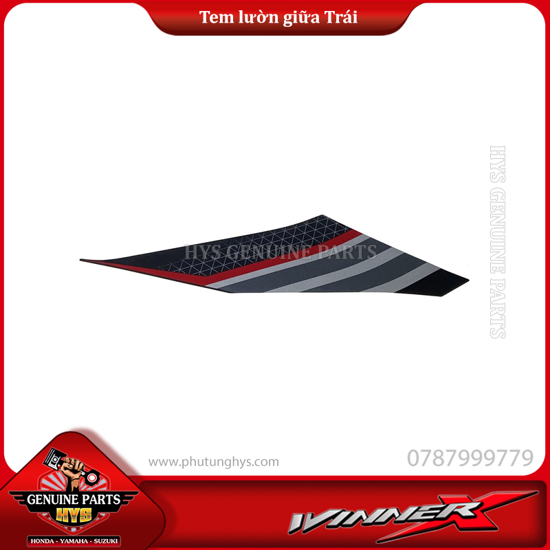 TEM LƯỜN GIỮA WINNER X V2 TRÁI (BẠC ĐEN ĐỎ 2020 ABS)