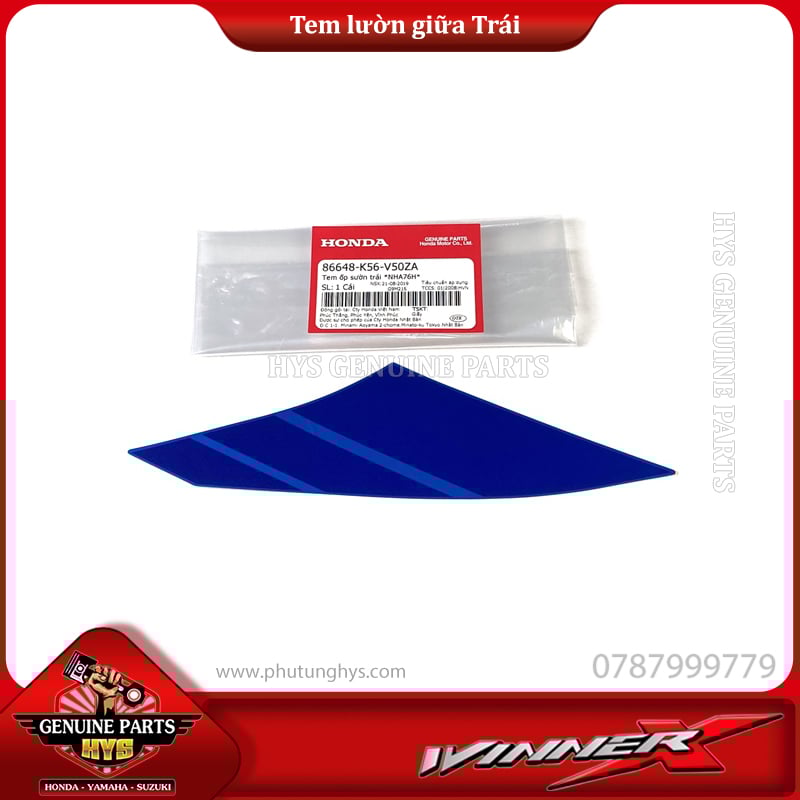 TEM LƯỜN GIỮA WINNER X V2 TRÁI (BẢN ĐEN XANH 2019)