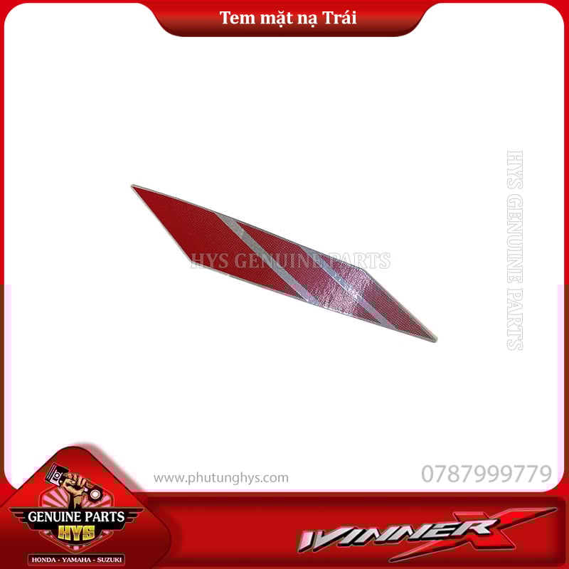TEM MẶT NẠ TRƯỚC WINNER X V2 TRÁI (BẢN BẠC ĐỎ ĐEN 2019)