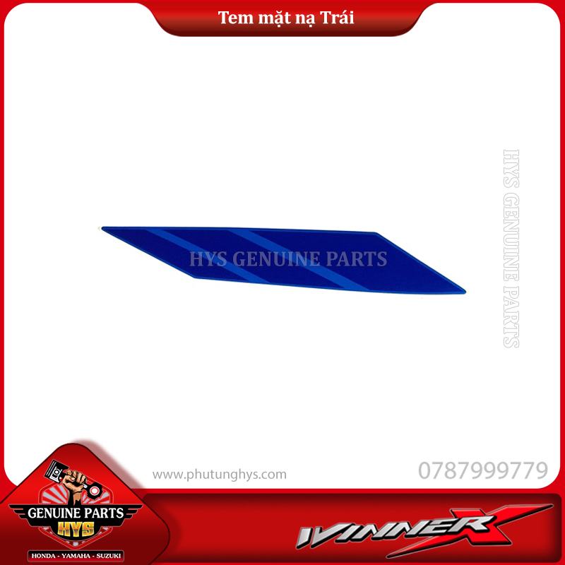 TEM MẶT NẠ TRƯỚC WINNER X V2 TRÁI (BẢN ĐEN XANH 2019)