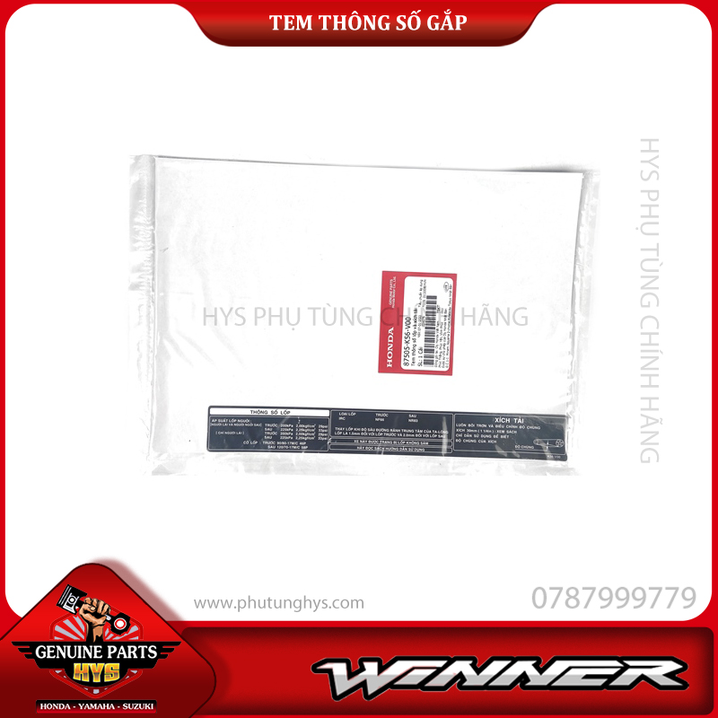 TEM THÔNG SỐ GẮP WINNER X V1 V2