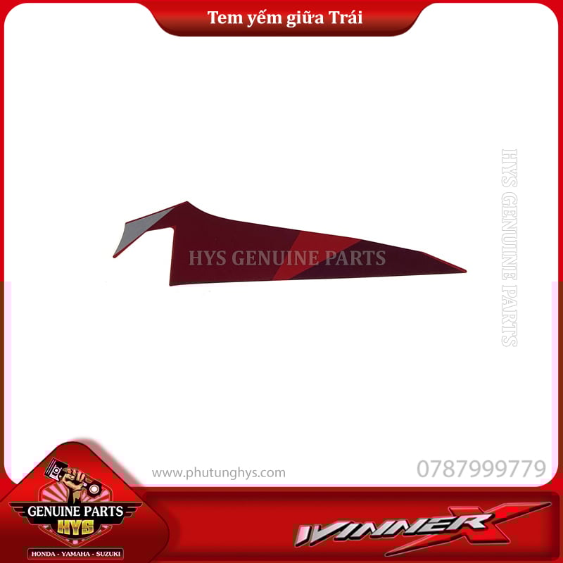 TEM YẾM GIỮA WINNER X V2 TRÁI (BẢN ĐỎ BẠC ĐEN 2019 ABS)