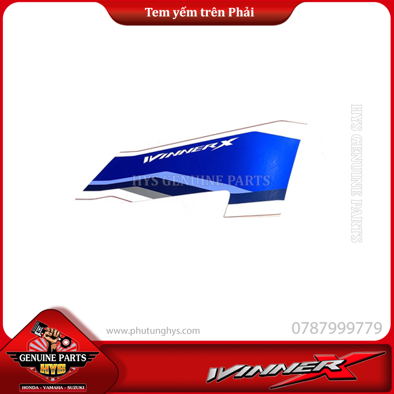 TEM YẾM PHÍA TRÊN WINNER X V2 PHẢI (BẢN ĐỎ XANH TRẮNG ĐEN HRC 2020 ABS)