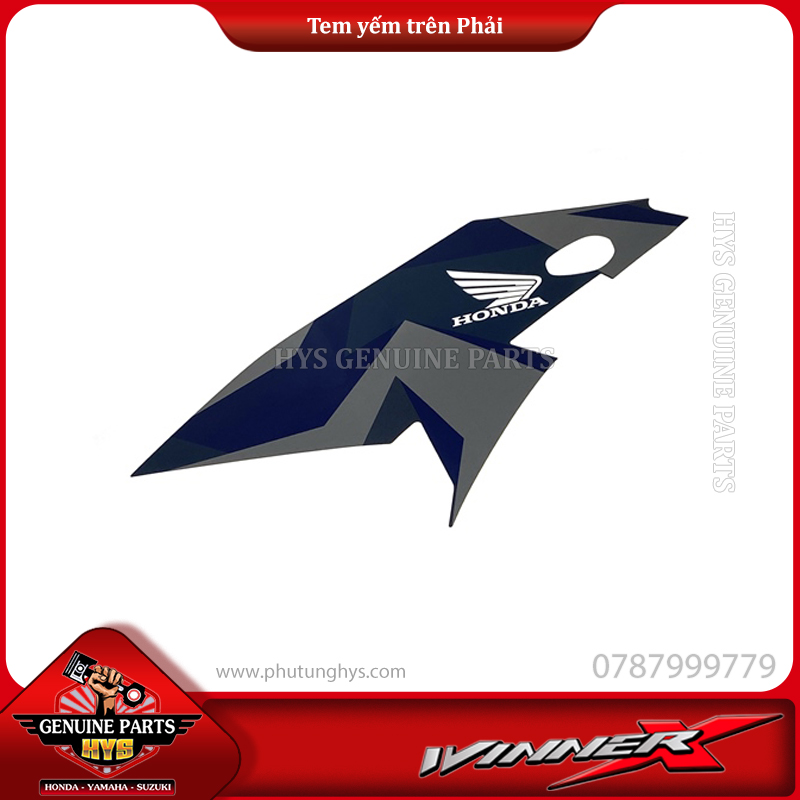 TEM YẾM TRÊN WINNER X V2 PHẢI (BẢN XANH BẠC ĐEN 2019 ABS)