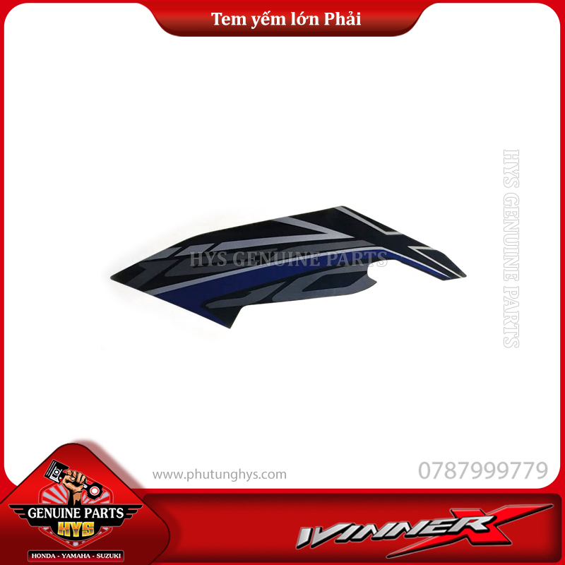 TEM YẾM TRƯỚC MIẾNG LỚN WINNER X V2 PHẢI (BẢN XANH ĐEN 2020)