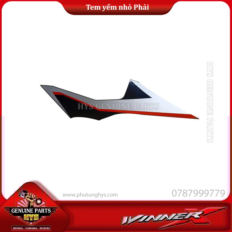 TEM YẾM TRƯỚC MIẾNG NHỎ WINNER X V2 PHẢI (BẢN ĐEN BÓNG 2020)