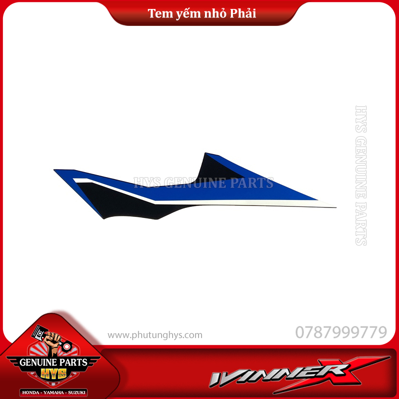 TEM YẾM TRƯỚC MIẾNG NHỎ WINNER X V2 PHẢI (BẢN ĐEN XANH 2020)