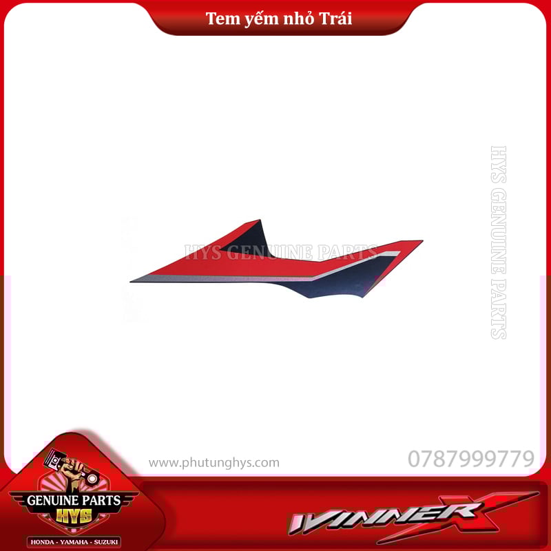 TEM YẾM TRƯỚC MIẾNG NHỎ WINNER X V2 TRÁI (BẢN ĐỎ ĐEN 2022)