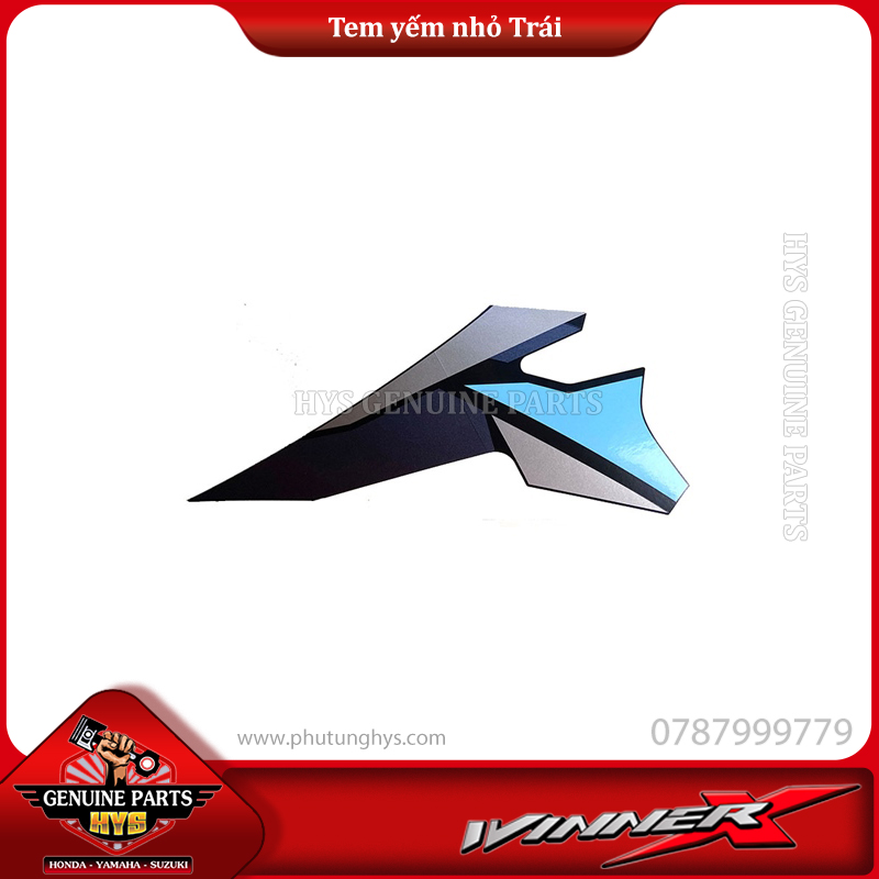 TEM YẾM TRƯỚC MIẾNG NHỎ WINNER X V2 TRÁI (BẢN XANH ĐEN BẠC 2020 ABS)