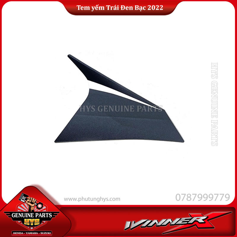 TEM YẾM TRƯỚC MIẾNG NHỎ WINNER X V3 TRÁI (BẢN ĐEN BẠC 2022)