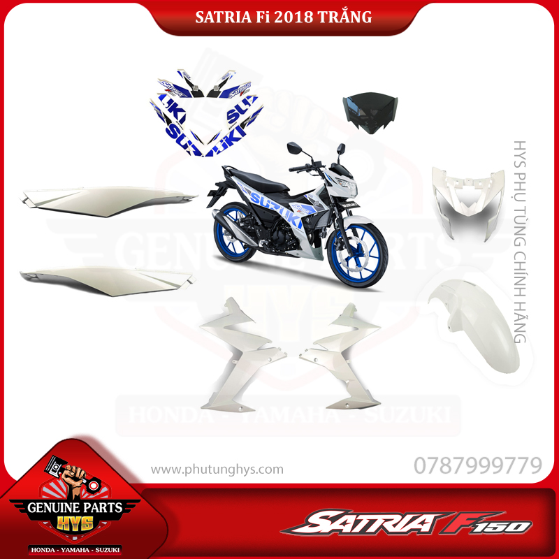 DÀN ÁO SATRIA FI TRẮNG 2018