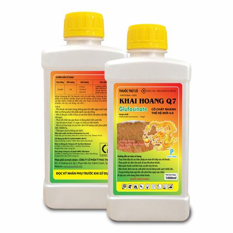  Trừ cỏ không chọn lọc Q7 ( Jiafosina 150SL ) - Trừ cỏ đã kháng Glyphosate, các loại cỏ khó trị: mần trầu, cỏ tranh, cỏ cú, cỏ chỉ 