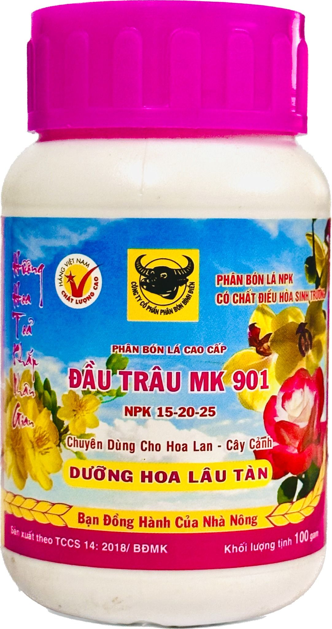 Phân Bón Lá ĐẦU TRÂU MK 901 (NPK 15-20-25) - Tăng sức chống chịu sâu bệnh, Dưỡng hoa