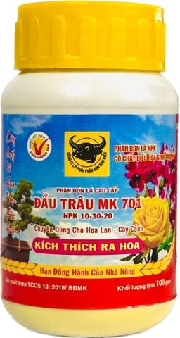  Phân Bón Lá ĐẦU TRÂU MK 701 (NPK 10-30-20) - Chuyên dùng Hoa Lan, Cây kiểng - Tăng sức chống chịu 