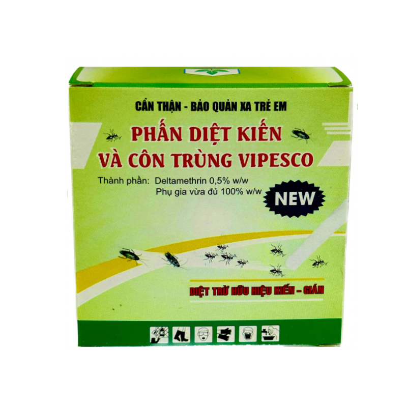 Phấn diệt kiến và côn trùng vipesco 1 hộp