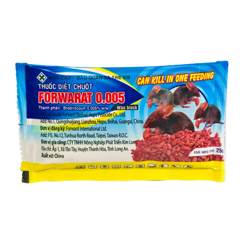  Thuốc Diệt Chuột FOWARAT dạng hạt gạo, gói 25g 