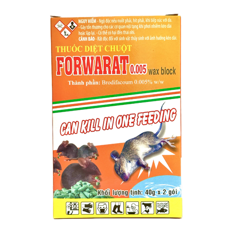  Thuốc diệt chuột ForwaRat thế hệ mới 0.005% 1hộp/2gói 