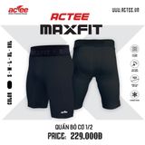  Quần bó cơ Thể thao Actee MaxFit 1/2 - Đen 