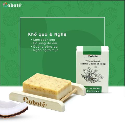  Xà bông thảo mộc - Khổ qua & Nghệ 100gr 