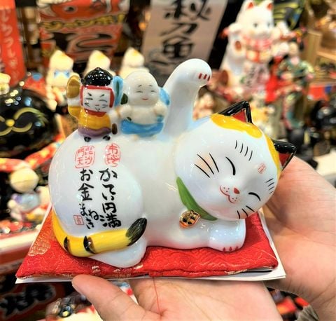  Tượng mèo thần tài Yakushigama (13x8x12cm) 