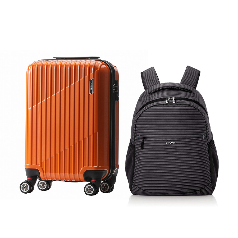 Set G3: Vali kéo Ridge size cabin 55cm + Balo Wanderu