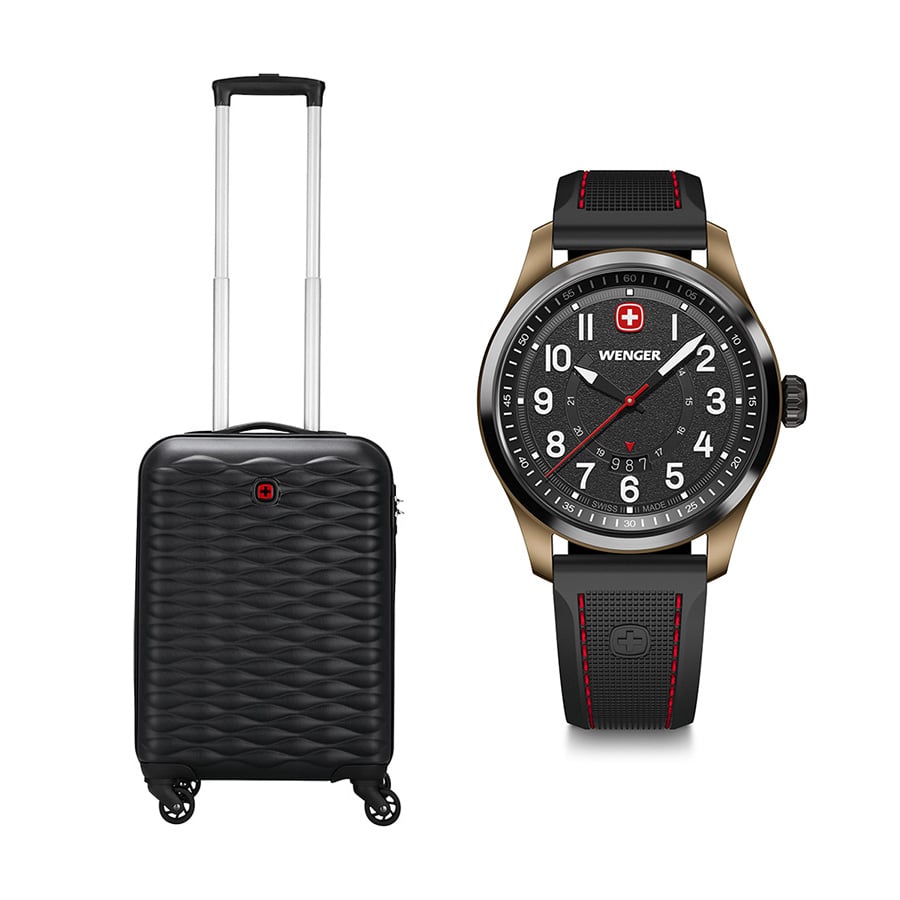 Set G8: Vali In-flight size cabin 55/20 + Đồng hồ Terragraph 01.0541.124