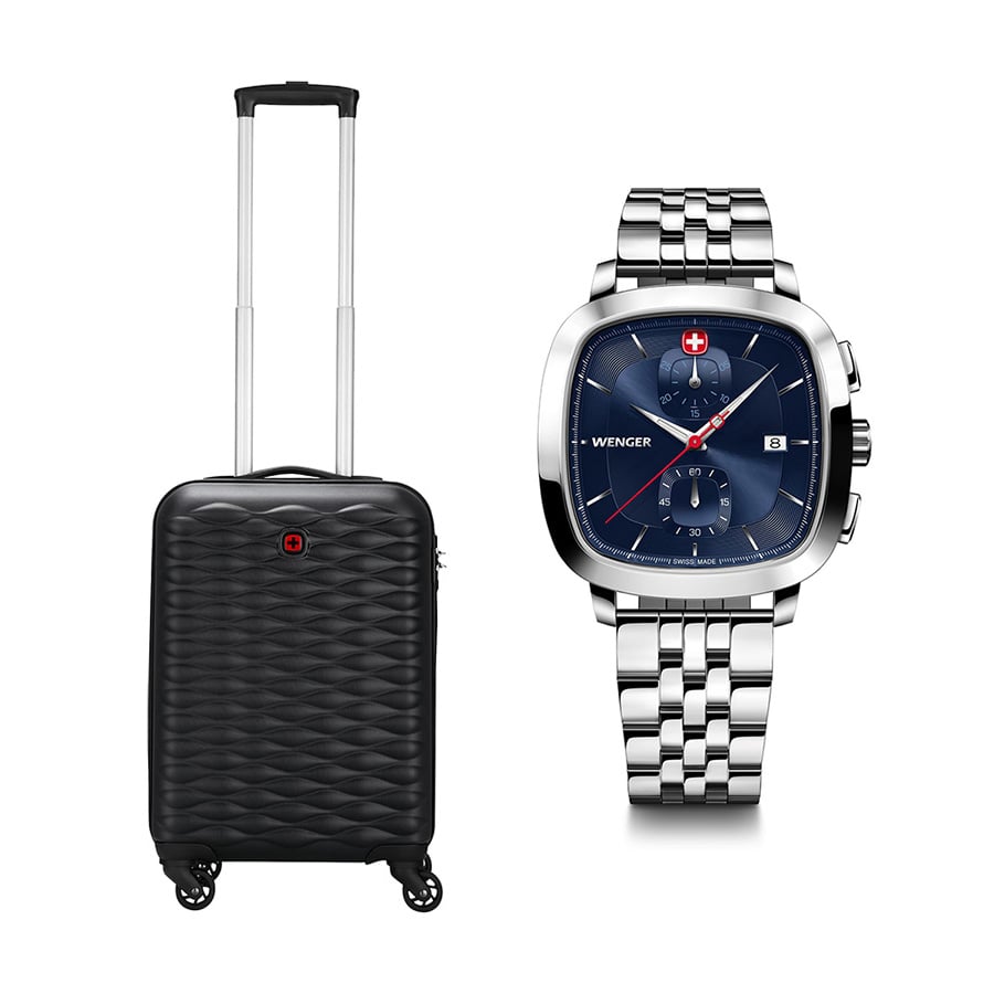 Set G6: Vali In-flight size cabin 55/20 + Đồng hồ Vintage Classic Chrono 01.1933.103