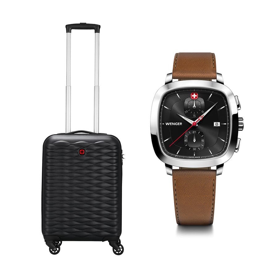Set G5: Vali In-flight size cabin 55/20 + Đồng hồ Vintage Classic Chrono 01.1933.102