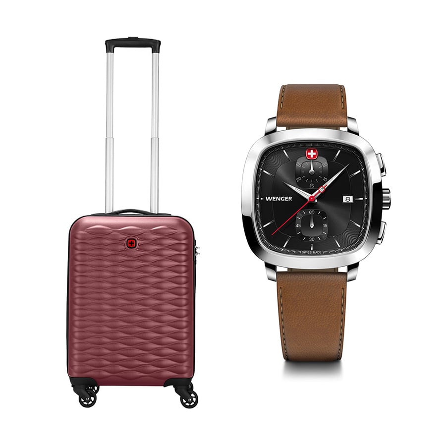 Set G5: Vali In-flight size cabin 55/20 + Đồng hồ Vintage Classic Chrono 01.1933.102