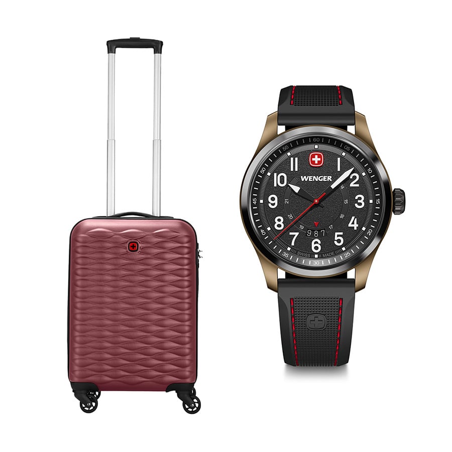 Set G8: Vali In-flight size cabin 55/20 + Đồng hồ Terragraph 01.0541.124