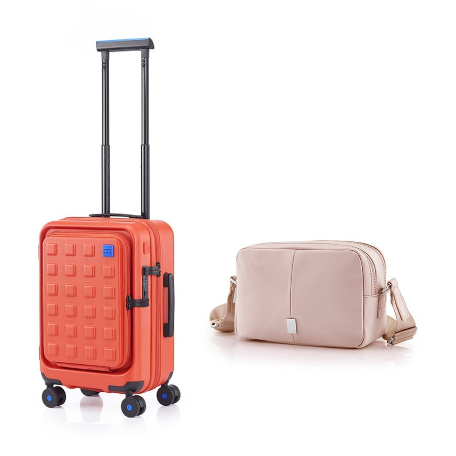 Set S14: Vali kéo Toiis M size cabin 55/20 + Túi đeo vai Up-Line 2 Comp