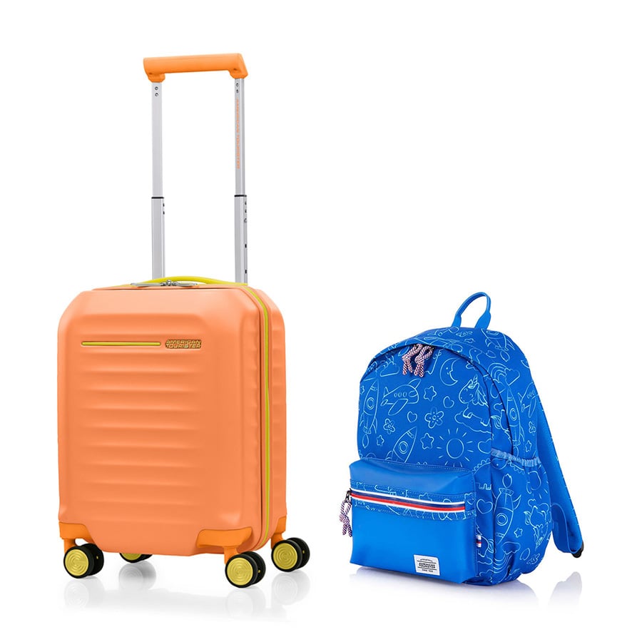 Set A10: Vali kéo Little Frontec 45/17 ASR + Balo Little Carter size M