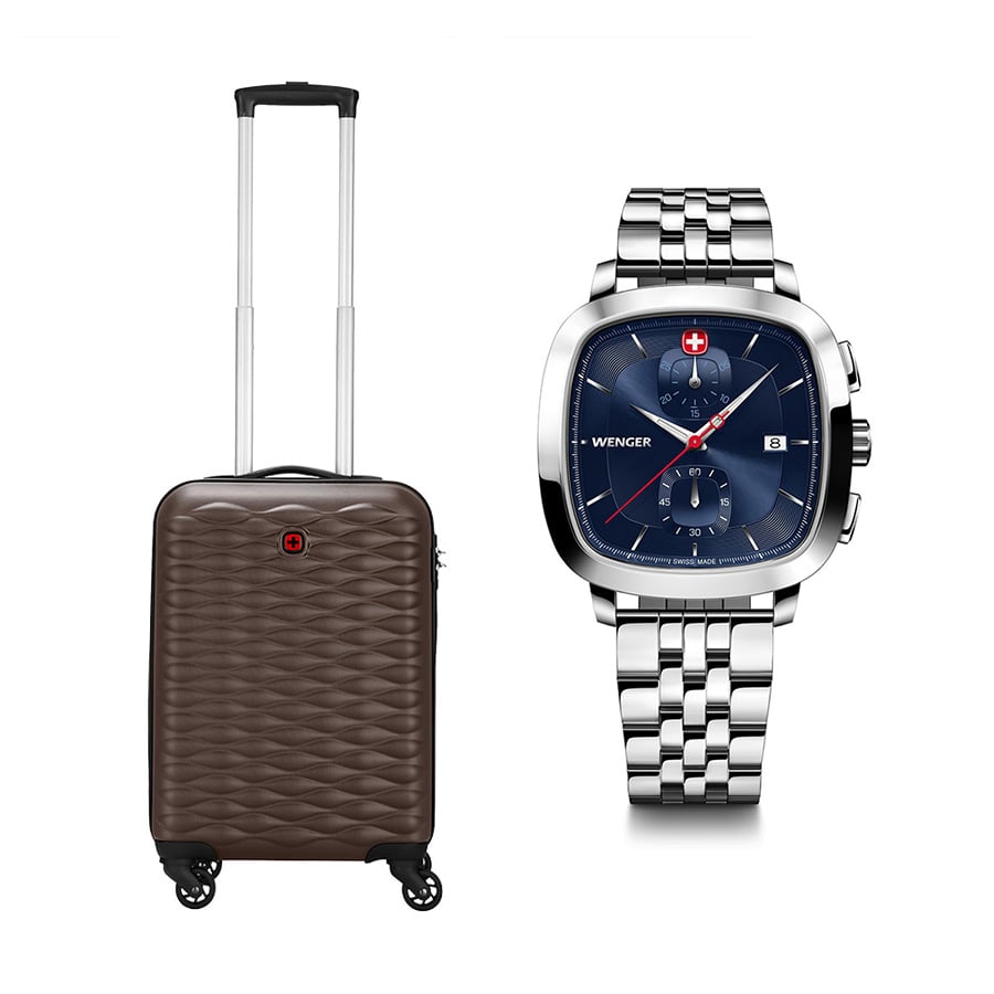 Set G6: Vali In-flight size cabin 55/20 + Đồng hồ Vintage Classic Chrono 01.1933.103