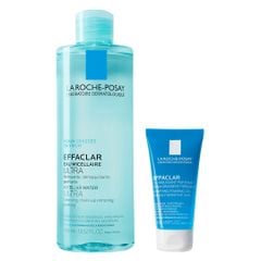  Bộ Sản Phẩm La Roche-Posay  Nước Tẩy Trang Da Dầu Mụn 400ml Tặng Gel Rửa Mặt Cho Da Dầu Mụn 50ml 