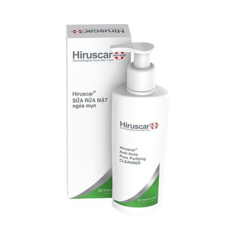  Sữa rửa mặt ngừa mụn, sạch nhờn, không khô da Hiruscar Anti-acne Pore Purifying Cleanser+ 