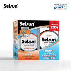  Combo Dầu Gội & Sữa Tắm Selsun Ngừa Gàu Và Kháng Khuẩn 100ml+150ml 