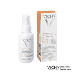  Gel Chống Nắng Vichy Capital Soleil Uv Age Daily Spf50+  Facial Sunscreen 50ml 