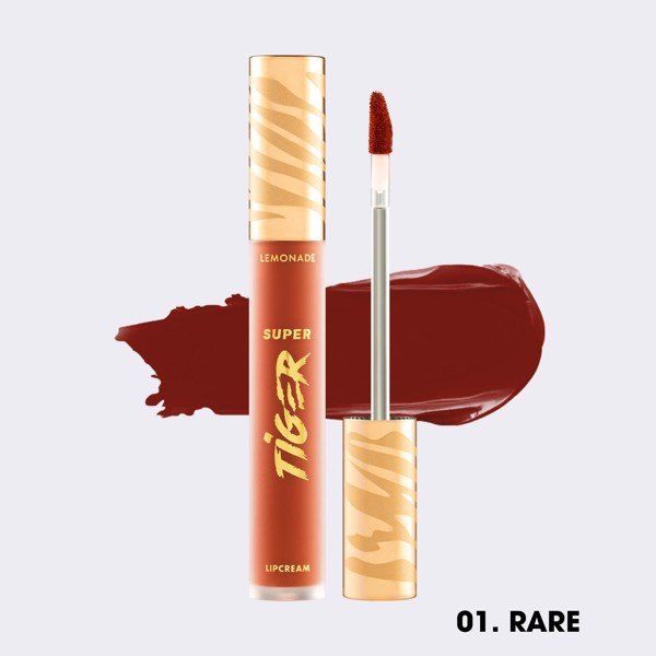  Son Kem Lì Lemonade Supertiger Lipcream #01 Rare Màu Đỏ Đất 5g 