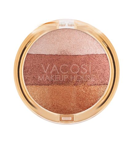  [#02-Peachie] Phấn Mắt 3 Màu VACOSI TRIO EYESHADOW (HỘP TRÒN) 