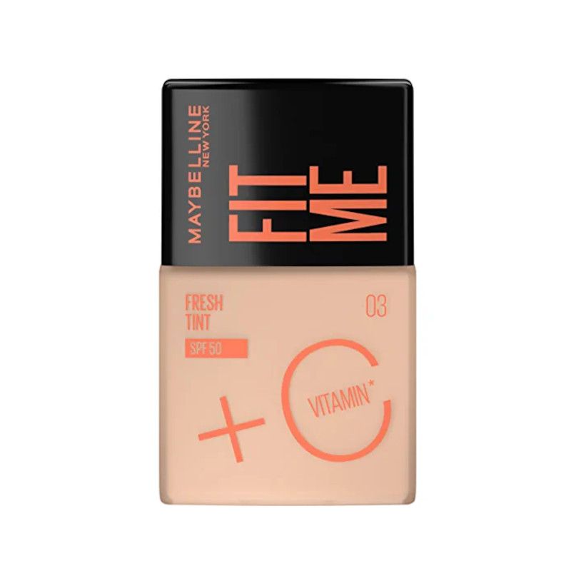  KEM NỀN SÁNG DA CHỐNG NẮNG, MỎNG NHẸ & KIỀM DẦU MAYBELLINE FIT ME FRESH TINT 30ML SPF50 03 AS 