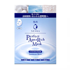  Combo x5 Miếng Mặt Nạ Cấp Ẩm, Dưỡng Sáng Da Senka Perfect Aqua Rich Luminous Moist Mask 25mlx5 