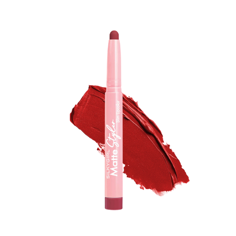  Son Bút Chì Thế Hệ Mới Silkygirl Matte Styler Slim Lipcolor #05 Heat Đỏ Đất 1.4g 