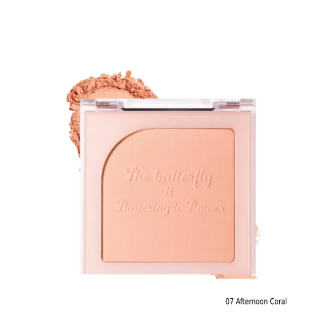  Phấn Má Mude Flutter Blusher 07 Afternoon Coral - Cam San Hô. 