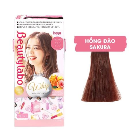  Kem Nhuộm Tóc Tạo Bọt Màu Hồng Đào Sakura Beautylabo Whip Hair Color - Sakura Pink 