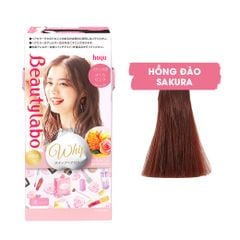  Kem Nhuộm Tóc Tạo Bọt Màu Hồng Đào Sakura Beautylabo Whip Hair Color - Sakura Pink 