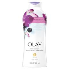  Sữa Tắm Olay Tươi Mát Dài Lâu Với Hoa Lan & Quả Lý Olay Soothing Orchid & blackcurrant 650ml 