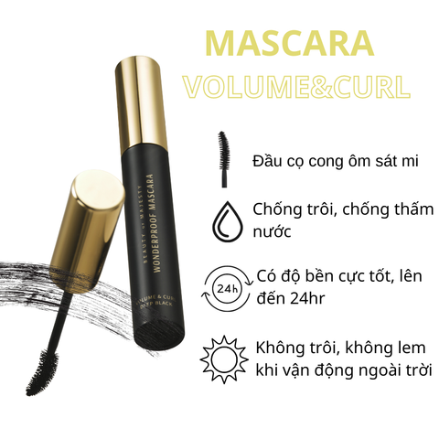  Mascara BOM Wonderproof Volume & Curling #01 Deep Black 8G 