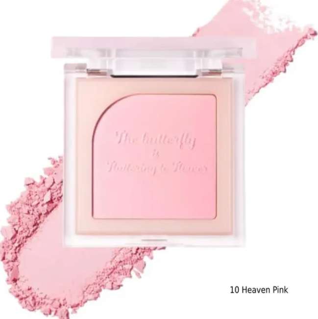 Phấn Má Mude Flutter Blusher 10 Heaven Pink - Hồng Đào Baby.
