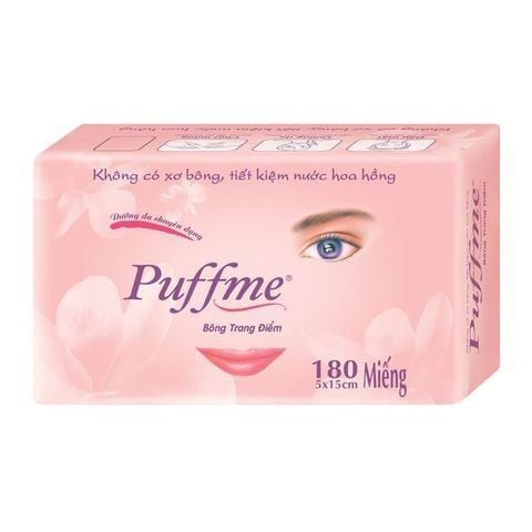  Bông Trang Điểm Puffme Air-laid 180 miếng 