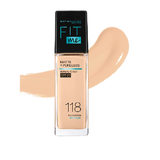 Kem Nền Mịn Nhẹ Kiềm Dầu Chống Nắng Maybelline Fit Me Matte Poreless Foundation SPF 22 #118 Light Beige 30ml